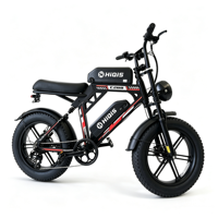 Vélo électrique HiQiS C200 Pro avec pneus larges, faible MOQ, vente en gros, stock entrepôt UE/US, double batterie 35Ah 48V, longue autonomie