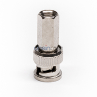 Conector BNC Macho Recto Tipo Abrazadera RG6 para Antenas y Radios