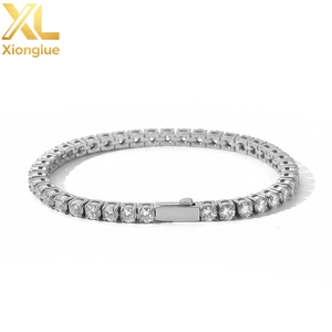 <b>Iced</b> <b>Out</b> Tennis Necklace Stainless Steel 18K Gold Plated Zircon Stone Unisex 18inches <b>Chain</b> - Product Image 6
