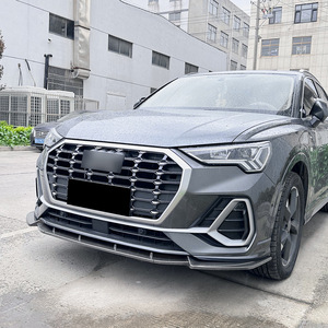 Audi Q3 F3 Front Bumper Lip Splitter Carbon Fiber Texture ABS 2019+ Piano Black Aerodynamic Kit - Product Image 2