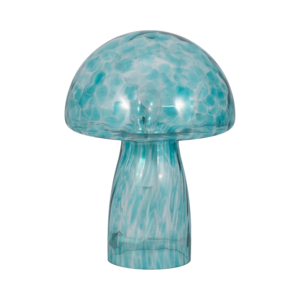 Lampada da Tavolo a Forma di Fungo in Vetro Blu, Illuminazione Moderna per Camera da Letto e Soggiorno, Stile Boho - Product Image 3
