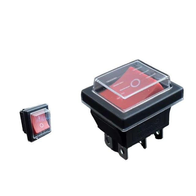 KCD4 Industrial Automotive Rocker Switch 16A 250V IP65 DPDT with Waterproof Cap Plug-in for Buses, Trucks & Vehicle Modification