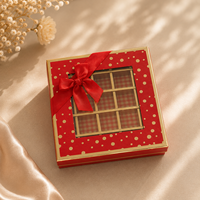 Emballage cadeau en carton rigide personnalisé de forme spéciale, chocolat haut de gamme, papier doré, ondulé, carré, rectangulaire, en forme de cœur