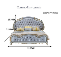 Ensemble de meubles de chambre à coucher européens, ensemble de lit en cuir véritable de luxe, taille king, vente chaude, style tendance, lit double de chambre à coucher