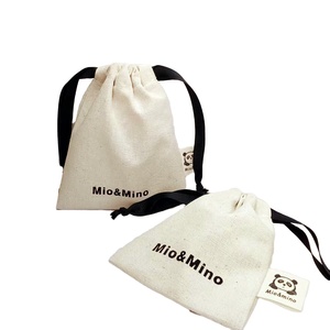 Sac en coton durable avec cordon de serrage, sac cadeau en toile de coton imprimé, pochettes à bijoux personnalisées en usine - Product Image 1