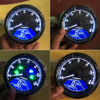 Speedometer Meter Motor LED Digital, Lampu Indikator Digital Kecepatan Motor dengan Dial Penglihatan Malam
