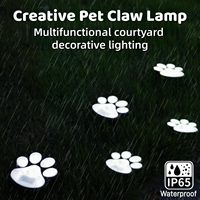 Nouvelle lampe solaire LED IP65 en forme de petite patte de chat, luminaire décoratif créatif pour jardin, cour et pelouse, étanche