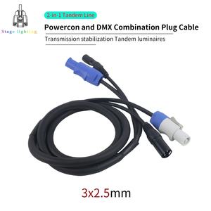 Cable DMX de Alta Calidad de 1m 2m 3m 5m 10m de 3 Pines para Iluminación de Escenario, Cable Combinado Powercon Plus - Product Image 2