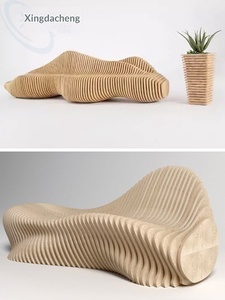 Custom-made Commercial Outdoor Anti-Corrosion <b>Wood</b> <b>Sliced</b> Seats Indoor Solid <b>Wood</b> Irregular-Shaped Stools Public Art Waiting - Product Image 4