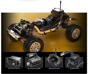 MJX H12Y H12Y + 4WD Радиоуправляемый гусеничный 1:12 масштаб 4x4 Электрический Регулируемый ESC управление приложением алюминиевый сплав металлический сервопривод масляный шок двойные шины - Product Image 4