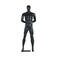 Mannequins noirs homme debout support complet du corps homme en fibre de verre hommes sport mannequin complet du corps