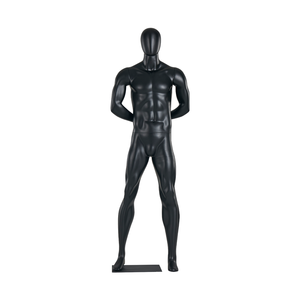 Mannequins noirs homme debout support complet du corps homme en fibre de verre hommes sport <span class=keywords><strong>mannequin</strong></span> complet du corps - Product Image 3