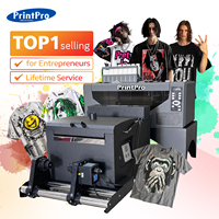 Impresora Printpro A3 Uv Impresoras digitales Impresión de alta velocidad Impresora automática Dtf con cabezal de impresión doble XP600 I3200