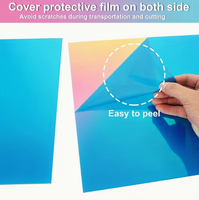 Feuille acrylique irisée pour découpe laser, plexiglas arc-en-ciel, taille personnalisée pour artisanat et signalétique, design sur mesure