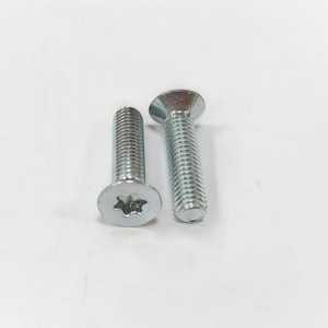 Tornillos para máquina M8.0 x 20 mm de cabeza plana, chapados en zinc CR3+, tornillo para metal, acero al carbono C1022, Homn Reen - Product Image 4