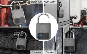 Lucchetto Intelligente con Impronta Digitale e Ricarica USB Senza Chiave, Sblocco Rapido, in Lega di Zinco, con Chip di <span class=keywords><strong>Auto</strong></span>-riconoscimento - Product Image 6