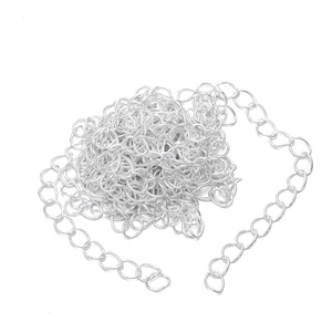 Cadena de extensión con cierre de langosta, chapada en metal, de un solo bucle, para la fabricación de pulseras, 10 compartimentos, accesorios de joyería en oro y plata. - Product Image 1