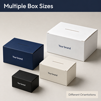Boîte à languette écologique, emballage en carton ondulé recyclable avec marquage personnalisé pour la livraison de produits en ligne