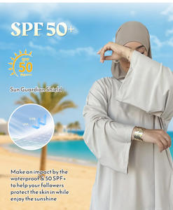 アンチUVイスラム教徒の水着控えめな女性ヒジャーブ長袖水着イスラムヒジャーブ3ピースブルキニ - Product Image 4