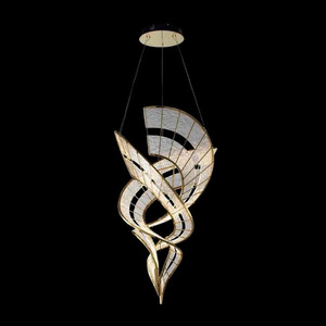 <b>Light</b> Luxury Belt <b>Chandelier</b> for Villa Hotel Dining Room Empty Staircase Glass Middle Large Living HM-XX789 Luxury Living Room C - Product Image 2