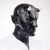 Réaliste Démon Cosplay Halloween Diablo Masque Effrayant Devils Belial Latex Casque Masque avec Gant Plein Visage Fantôme Forme pour la Fête