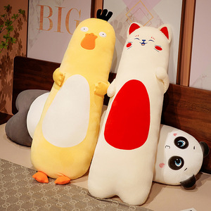 IN STOCK Cute Soft Animal Rabbit Panda Cat Plush <strong>Pillow</strong> Long Stuffed Animal Plush Toy - Product Image 2