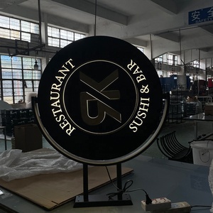 Fabriek Gemaakt Op Maat Gemaakte Reclame Acryl Dubbelzijdig Led Verlicht Roterende Lichtbak Teken Voor Merk - Product Image 4