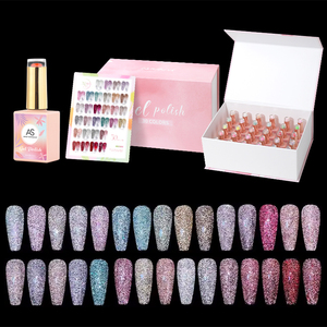 Marque privée 15ml Ensemble de vernis à ongles gel scintillant réfléchissant Flash Paillettes étincelantes Vernis holographiques Uv Led Sequin <span class=keywords><strong>Manucure</strong></span> - Product Image 2