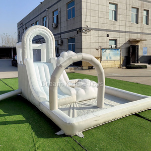 Mùa hè nhỏ nhà bị trả lại trượt nước Oxford sân sau trượt nước hồ bơi giật gân bouncy lâu đài Inflatable trượt nước cho trẻ em - Product Image 3