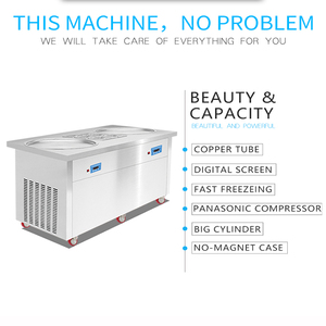 GQ-PF2R-6C Thái Lan Duy Nhất Pan 6 Xô Nước Đá Chiên Kem Con Lăn/Ngay Lập Tức Kem Rolls Máy/Fry Kem lạnh Tấm - Product Image 3