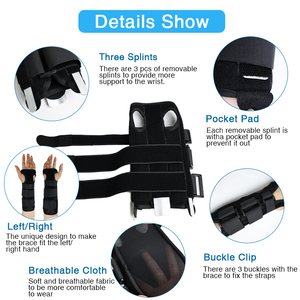 Férula Ortopédica Ajustable con Logotipo, Soporte Extraíble <span class=keywords><strong>para</strong></span> el Dolor, Túnel Carpiano, Artritis, Codo de Tenista, Tendinitis, <span class=keywords><strong>para</strong></span> Hombres y Mujeres - Product Image 4