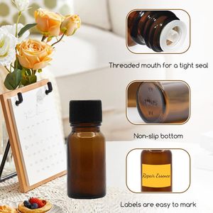 Clear Amber Glass <b>Dropper</b> <b>Bottle</b> for Essential Oils 30ml/50ml/10ml Square Shape for Packaging Infusions and Screen Printing - Product Image 5