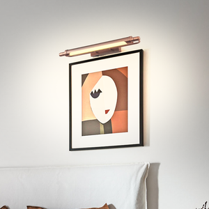 Lampe murale LED moderne avec miroir lumineux, finition dorée, indice de protection IP44, intensité réglable, garantie de 3 ans, pour usage domestique et hôtelier - Product Image 4