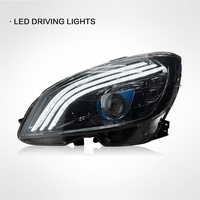 Phares LED modifiés pour Mercedes-Benz Classe C W204 2007-2011, phares LED DRL, clignotants, feux de route 12V
