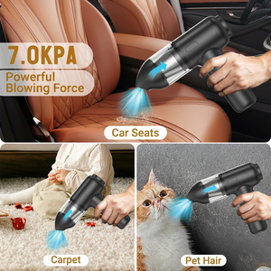 Aspirateur de voiture sans fil 7000Pa, 51000RPM, haute puissance, aspirateur portatif et souffleur 4-en-1, multifonction, dépoussiéreur d'air pour voiture - Product Image 3