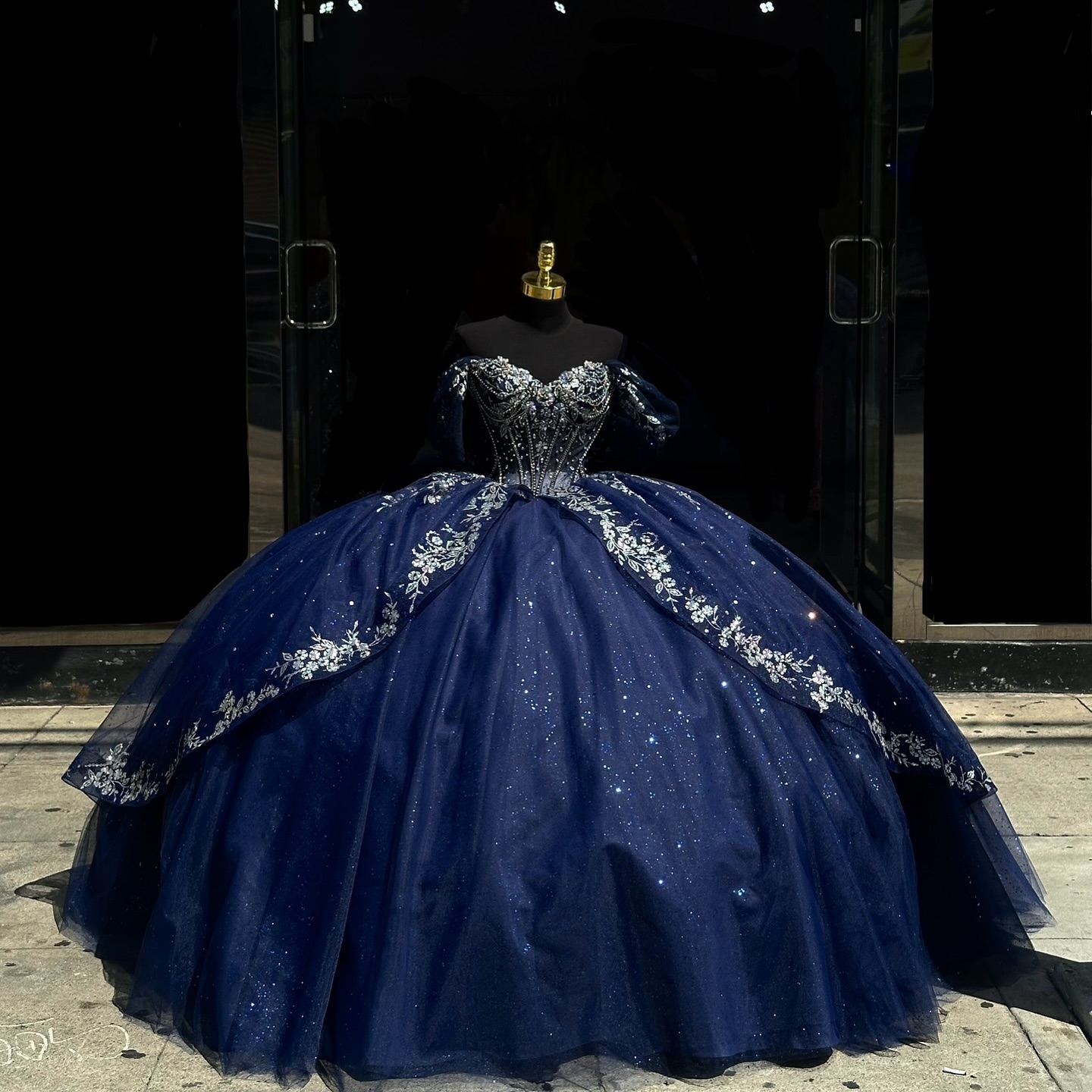 Magnificent Navy Blue Quinceanera Dresses Sweet 16 Gowns