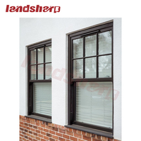 Landsharp As2047 Fenêtres Australian Standard Aluminium Sash Fenêtres à double vitrage Fenêtres commerciales en aluminium