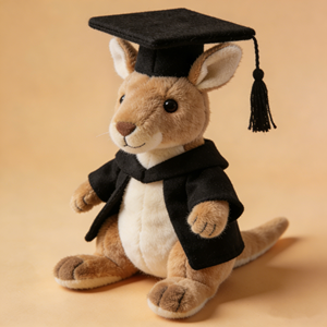 <span class=keywords><strong>Canguro</strong></span> di <span class=keywords><strong>Peluche</strong></span> Personalizzato con Cappello per la Laurea, Giocattolo Morbido OEM per Bambini, Animale di <span class=keywords><strong>Peluche</strong></span> a Forma di <span class=keywords><strong>Canguro</strong></span> - Product Image 2