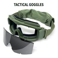 Yijia Airsoft masque complet détachable Anti-buée lunettes utilisées pour Airsoft Paintball jeux de chasse motos activités de plein air