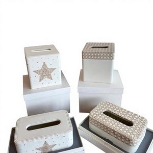 Nuevo Producto en Oferta, Porta Pañuelos de Regalo de Lujo Clásico Irregular de Piedra de Travertino Natural y Madera para Uso en el Hogar y Hoteles - Product Image 1