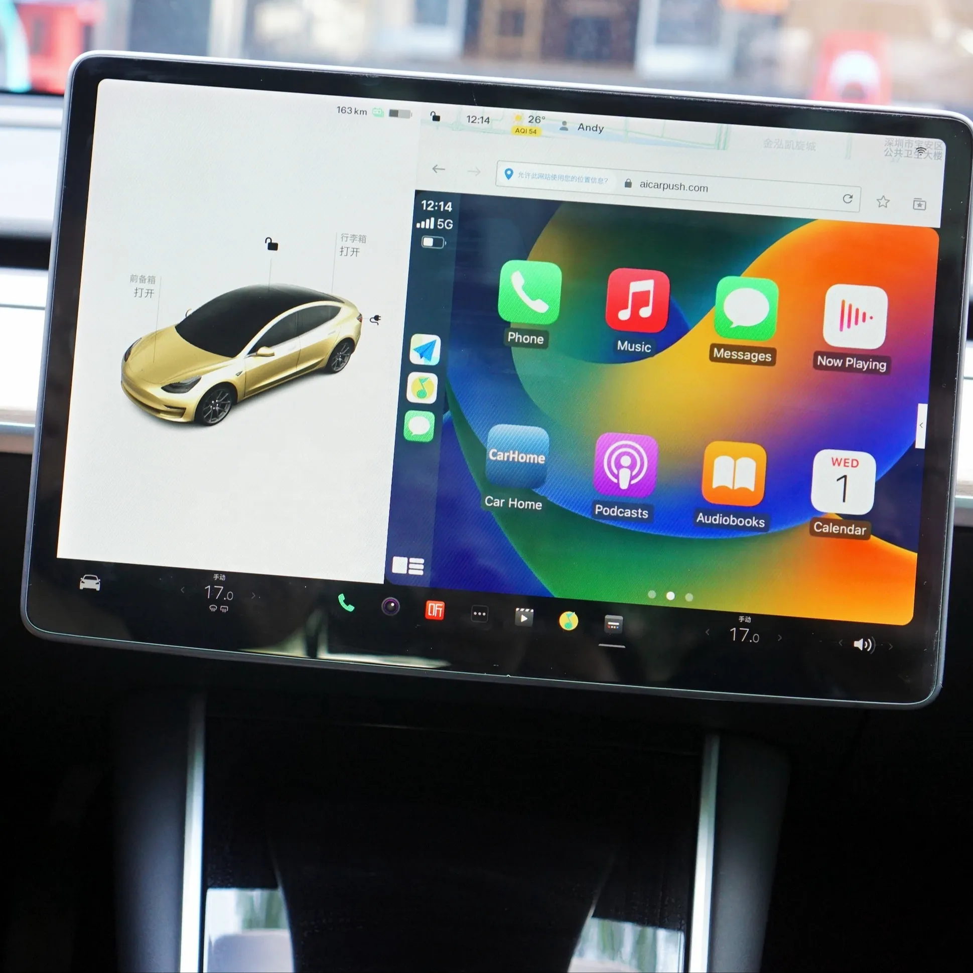 Exploter Wireless CarPlay adapter Wireless Android Auto dongle per Tesla Model Y Model 3 CarPlay Adapter