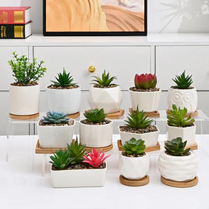 Maceta Rectangular Grande de Cerámica Blanca, Bandeja de Cerámica Simple, Maceta Pequeña para Flores, Maceta Especial para Suculentas, Porcelana Blanca Grande - Product Image 4