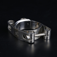 Collier de serrage super robuste en acier inoxydable 304ss à double boulons et double bande pour tuyau