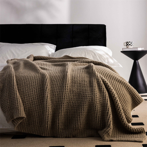 Hot Bán Chấp Nhận Tùy Chỉnh Rắn 100% <span class=keywords><strong>Polyester</strong></span> Dệt Kim Ném Chăn Cho Mùa Đông Trang Trí Nội Thất Và Du Lịch Nr - Product Image 4