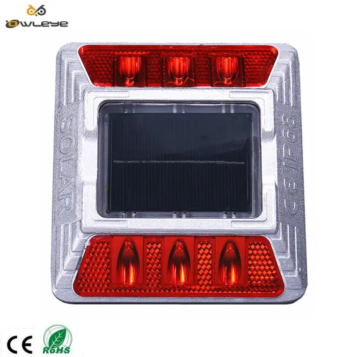 Hot sale IP68 aluminum solar road marker,solar flashing road cat eye ,aluminum solar road stud