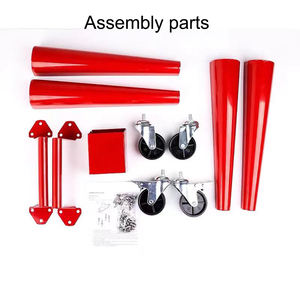 Camping 80QT/75L Enfriador de bebidas de metal portátil móvil Logotipo personalizado al aire libre Carro enfriador de botellas rojas con ruedas - Product Image 6