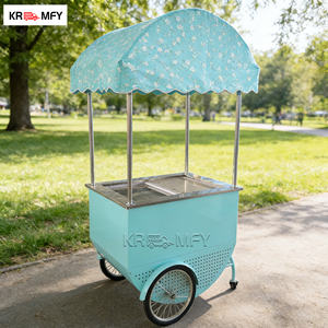 Chariot mobile de vente de glaces avec éclairage LED pour marché nocturne, restauration de rue et événements - Product Image 4