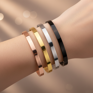 Manschettenarmband aus Edelstahl, personalisierbar, für Damen, Rohlinge für Armreifen, Lasergravur, Zubehör für die Schmuckherstellung, Großhandel - Product Image 6