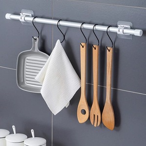 Supporto Adesivo Senza Danni per Aste, Clip a Molla Senza Foratura e Senza Tracce per Fissaggio a Parete di Barre per <span class=keywords><strong>Tende</strong></span> <span class=keywords><strong>in</strong></span> Casa, Bagno, o per Noleggio - Product Image 3