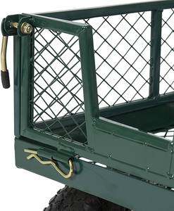 Chariot à mailles robuste à traction manuelle, pliable, pour la manutention de matériaux industriels, chariot à roulettes en acier, chariot de jardin extérieur, OEM - Product Image 3